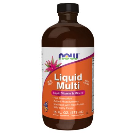 Liquid Folyékony Multi Wild Berry Vegetarian NON-GE 473 ml Now Foods
