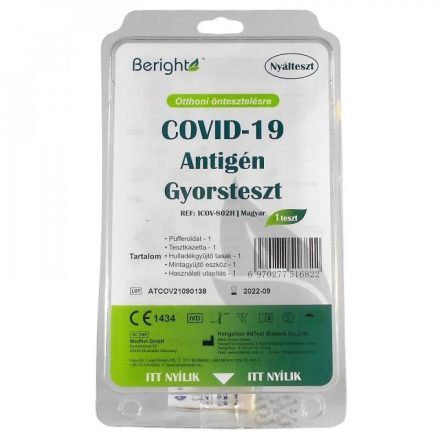 ALLTEST Beright COVID-19 antigén nyálteszt otthoni felhasználásra