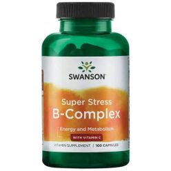 Swanson B-Complex Super Stress C-vitaminnal 100 kapszula  