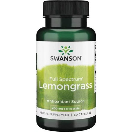 Swanson Lemongrass (Citromfű) 400mg 60 kapszula 