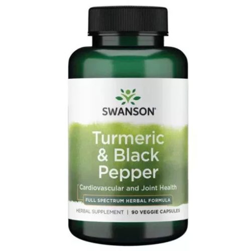 Swanson Turmeric & Black Pepper Kurkuma & Feketebors 90 db Veg kapszula