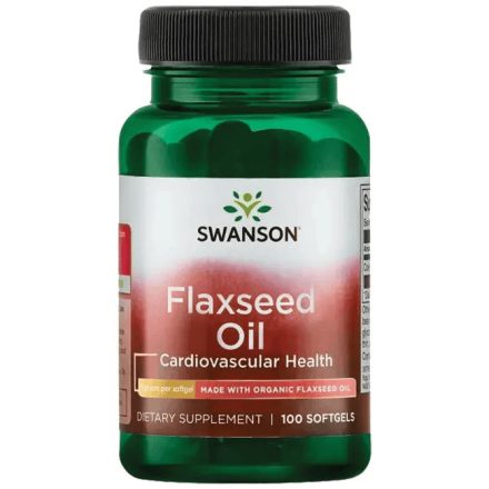 Swanson Organikus Lenmagolaj kapszula (GMO-mentes) 1000 mg / 100 db lágyzselatin kapszula