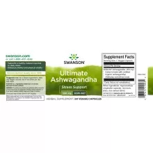 Swanson Ultimate Ashwagandha 250 mg 60 vegán kapszula 