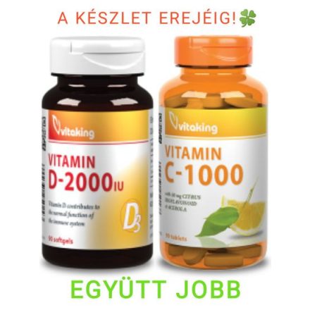 C-1000 tabletta + D3 2000 vitamin Duo pack Vitaking