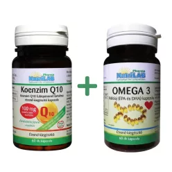   NutriLAB Koenzim Q10 Ubiquinone 100mg fermentál vega 60 kapszula + AJÁNDÉK Omega 3 60 db kapszula