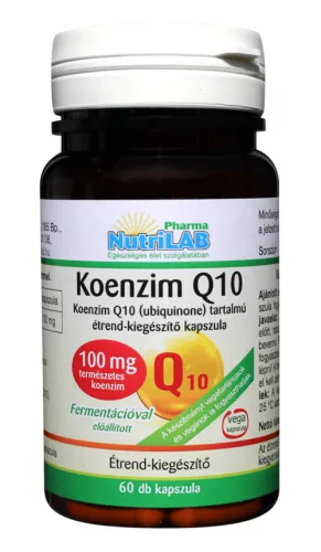 NutriLAB Koenzim Q10 Ubiquinone 100 MG FERMENTÁLT VEGA 2x1 doboz DUO pack 2x60 kapszula csomagban olcsóbb!