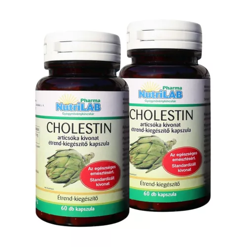 NutriLAB Cholestin articsóka 600mg 2x1 doboz DUO pack 2x60 kapszula csomagban olcsóbb!