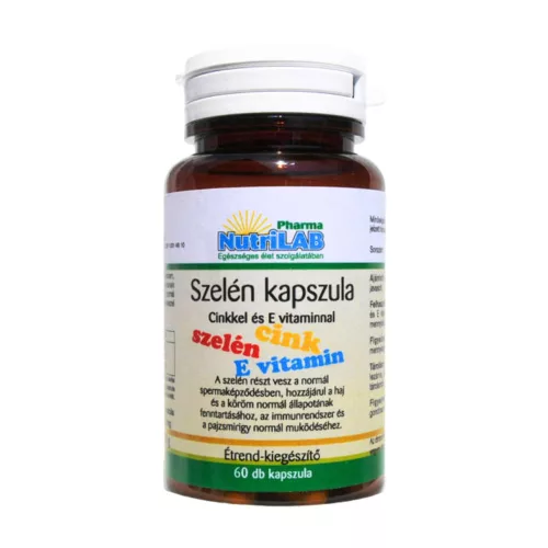 NutriLAB Szelén cinkkel 2x1 doboz DUO pack 2x60 kapszula csomagban olcsóbb!