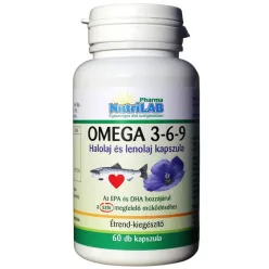 Nutrilab Omega 3-6-9 hal- és lenolaj 60 kapszula