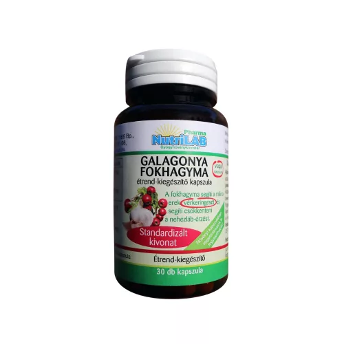 NutriLAB Galagonya 150mg Fokhagyma 150mg 30 kapszula 