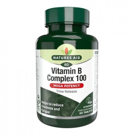 Mega B-vitamin Complex 100mg stressz ideg 60 tabletta  Natures Aid