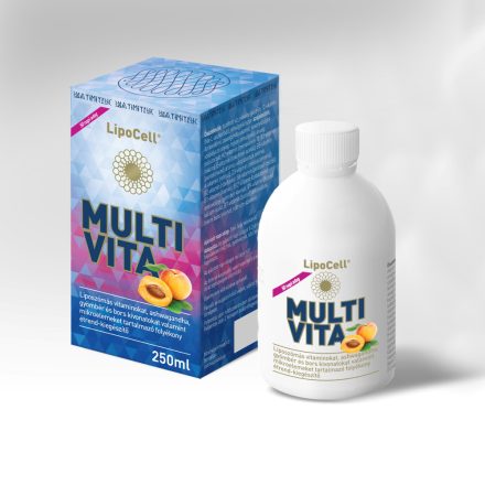 LipoCell Multivita liposzómás multivitamin sárgabarack ízesítéssel 250 ml Hymato