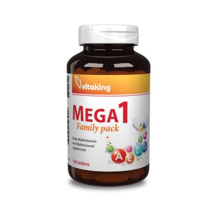 Mega1 Family pack 120 tabletta - kiváló multivitamin, családi kiszerelés - Vitaking 