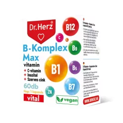   Dr. Herz B-Komplex MAX+Inozitol+C-vitamin+Szerves Cink 60 kapszula