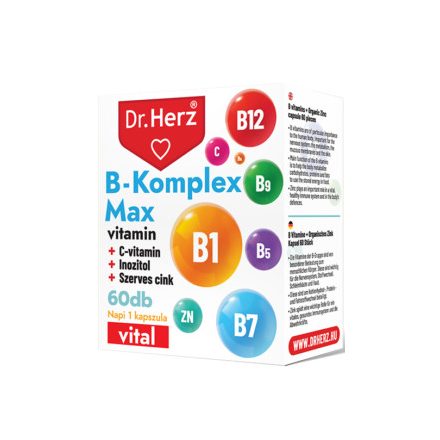 Dr. Herz B-Komplex MAX+Inozitol+C-vitamin+Szerves Cink 