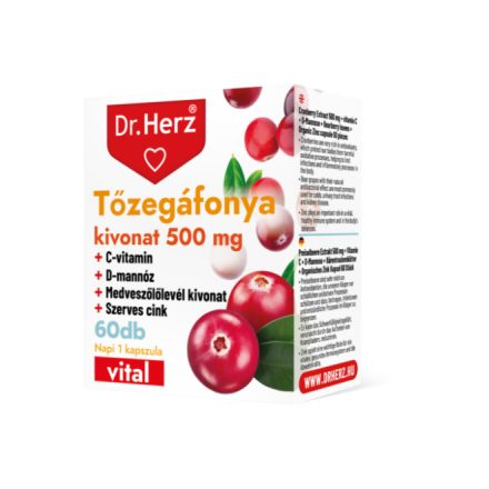 Dr. Herz Tőzegáfonya vörösáfonya kivonat 500 mg 60 db kapszula 
