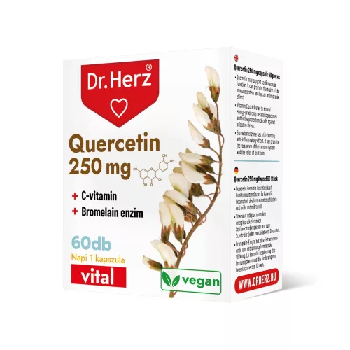 Dr. Herz Quercetin 250 mg+C-vitamin+Bromelain enzim 60 kapszula