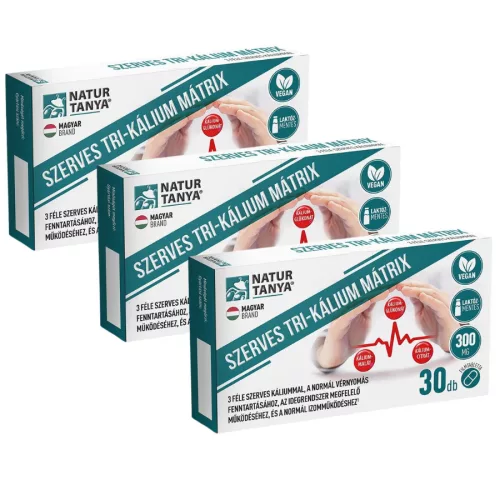 Natur Tanya Szerves Tri-Kálium Mátrix 3x1 doboz TRIO pack 3x30db tabletta csomagban olcsóbb!
