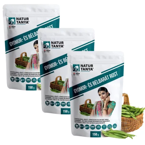 Natur Tanya Vegán gyomorbarát és bélbarát rost 3x1 db TRIO pack 3x150g csomagban olcsóbb!
