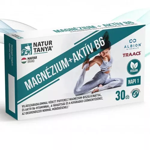 Natur Tanya Vegán Magnézium + Aktiv B6 3x1 doboz TRIO pack 3x30 db kapszula csomagban olcsóbb!