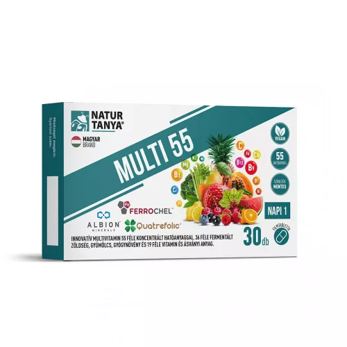 Natur Tanya Multi 55 Fermentált multivitamin 3x1 doboz TRIO pack 3x30 db tabletta csomagban olcsóbb!