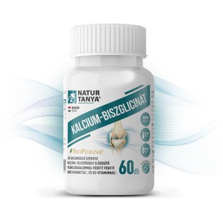 NATUR TANYA Kalcium-biszglicinát - világszabadalommal védett BioPerine és D3-vitamin 60 tabletta