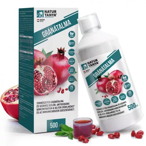 Natur Tanya Gránátalma koncentrátum szerves szelénnel – Antioxidáns, 500 ml 