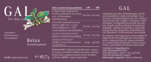 GAL Relax 60 db vegán kapszula