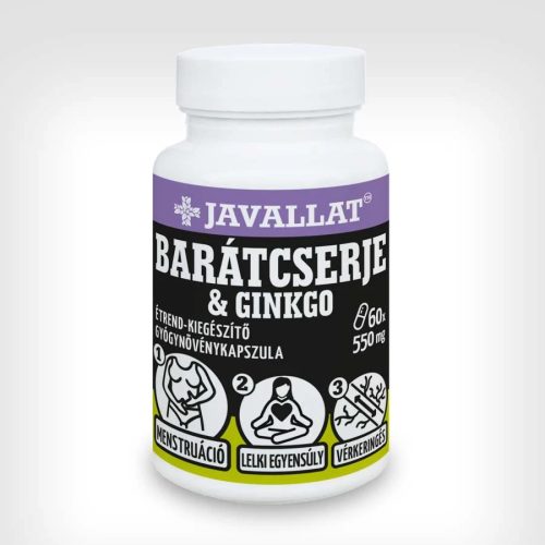 Javallat Barátcserje és Ginkgo Gyógynövény Kapszula - 60db