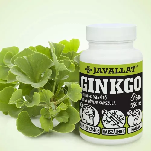 Javallat Ginkgo étrend-kiegészítő gyógynövénykapszula - 60 db