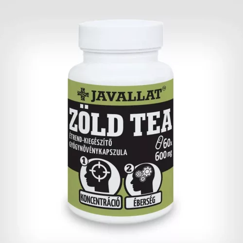 Javallat Zöld tea 60 db étrend-kiegészítő kapszula, bevizsgált, kiváló minőségű gyógynövényből