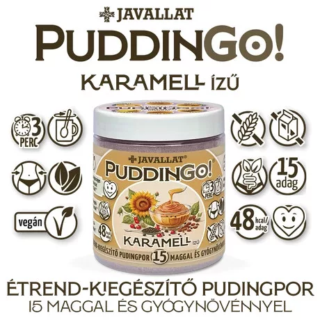PuddinGo!® Karamell ízű étrend-kiegészítő pudingpor 360g