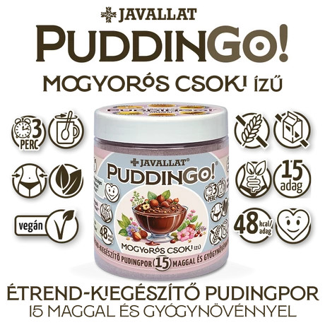 PuddinGo!® Mogyorós csoki ízű étrend-kiegészítő pudingpor 360g
