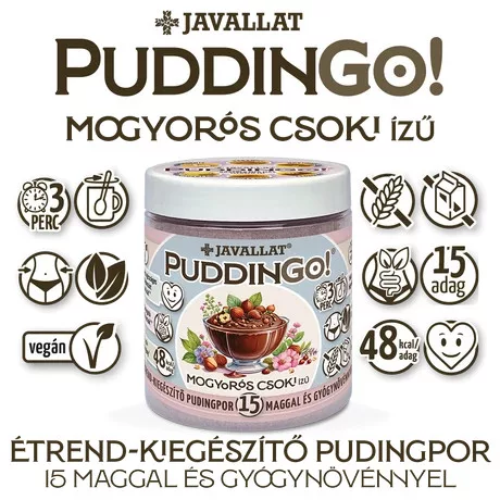 PuddinGo!® Mogyorós csoki ízű étrend-kiegészítő pudingpor 360g