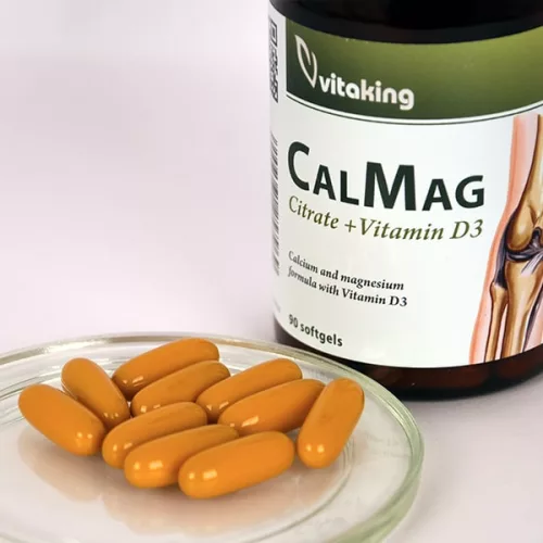 Vitaking CalMag citrát + D3-vitamin 90 db lágyzselatin kapszula