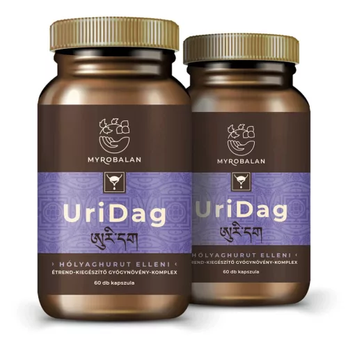 Myrobalan UriDag húgyúti fertőzések elleni gyógynövény komplex DUO pack 2x60 db kapszula csomagban olcsóbb!