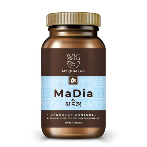 Myrobalan MaDia vércukor kontroll gyógynövény-komplex 60 db vegán kapszula