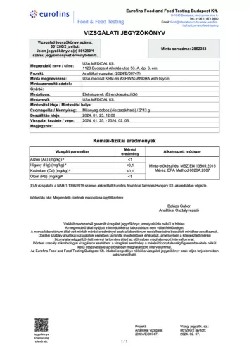 USA medical ASHWAGANDHA KSM-66 60 db kapszula 
