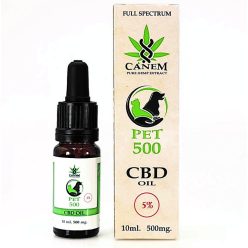   Canem CBD olaj 5% 500mg 10ml Állatoknak (kutyáknak macskáknak)  
