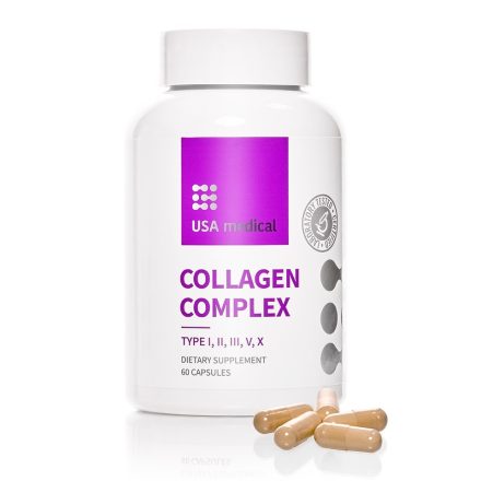 USA Medical Kollagén-komplex kapszula 5 típusú collagen keverékével 60 kapszula 