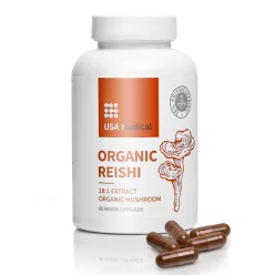   USA medical Organic REISHI (shitake pecsétviasz)gomba kivonat 60 db kapszula 