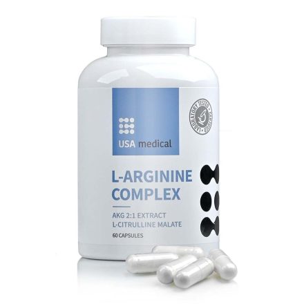 USA Medical L-arginine complex - L-arginin és L-citrullin malát kivonat 60 kapszula 