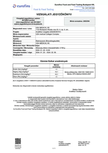 USA medical Collagen Komplex kapszula 5 kollagén típussal és Hialuronnal 60 db kapszula