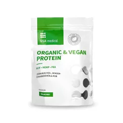   USA medical Vegán és organikus rizs, kender és borsófehérje por komplex 500 g