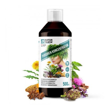 Natur Tanya® Puridren koncentrátum - salaktalanító, sav-bázis egyensúlyt szabályzó főzet 500 ml 