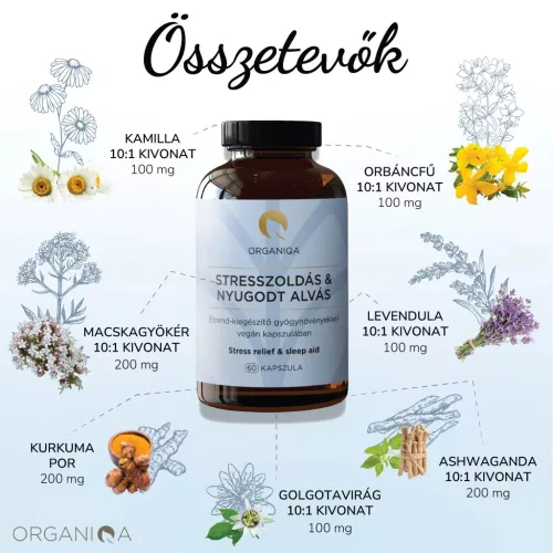 Organiqa Stresszoldás & Nyugodt Alvás 60 db kapszula 