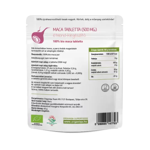 Organiqa Bio Maca 120 db tabletta 