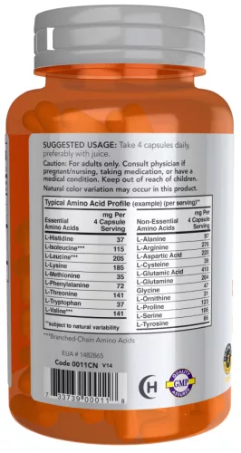 Now Foods Amino Complete Amino sav komplex 120 db vegán kapszula