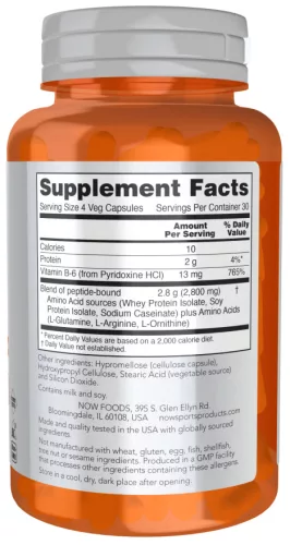 Now Foods Amino Complete Amino sav komplex 120 db vegán kapszula