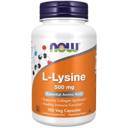 L-Lysine 500 mg 100 Vegkapszula Now Foods